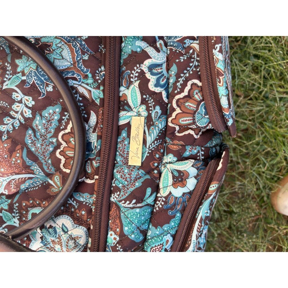 Vera Bradley Java Blue 3 Pc Luggage Set Rolling Suitcase Duffel Travel Bag - Picture 9 of 10